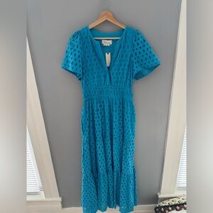 New With Tags Anthropologie Somerset Turquoise Maxi Dress